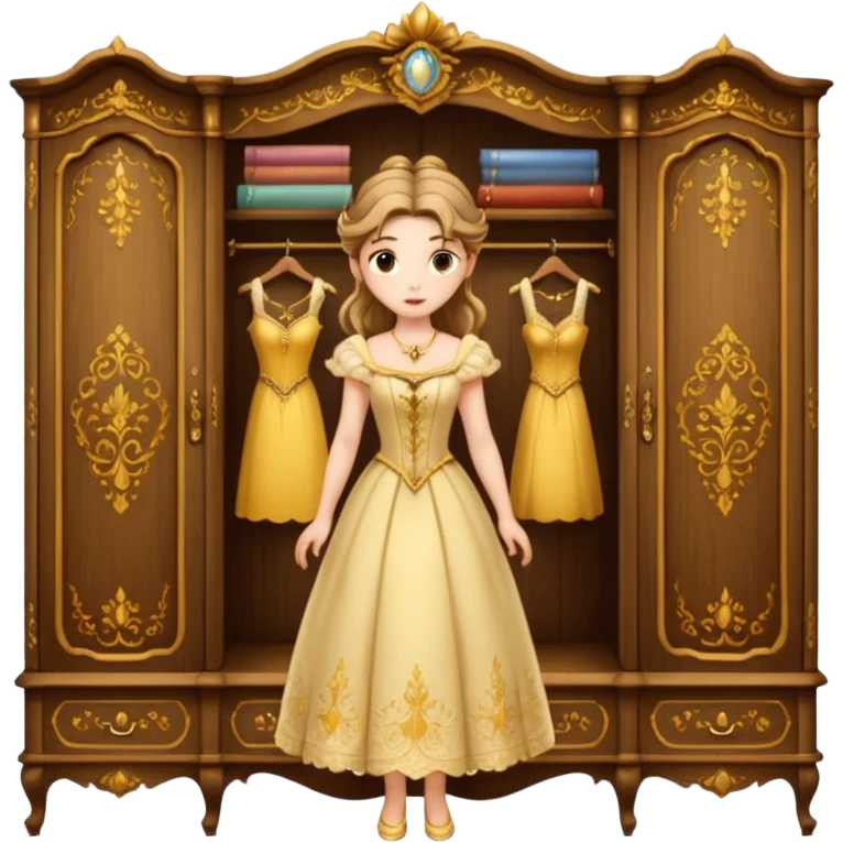the lady who was turned into a wardrobe by magic, a character from the fairy tale Beauty and the Beast emoji