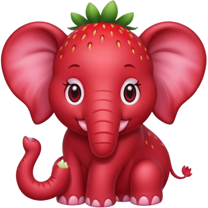 Stawberry éléphante  emoji