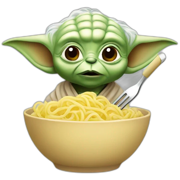 Yoda eat pasta emoji