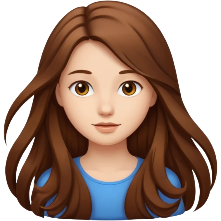 long hair image of a girl emoji