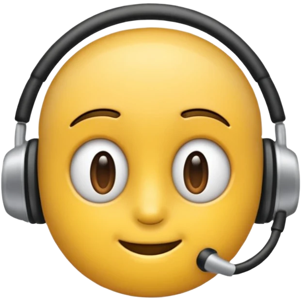 Белые наушники emoji