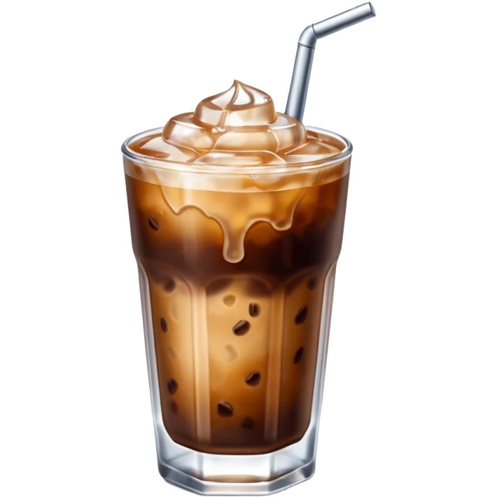 Winter iced coffee with no face  emoji