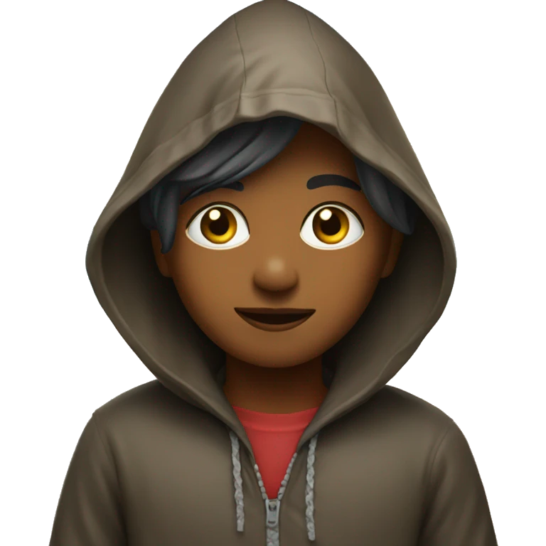child in hood with stars on beach emoji