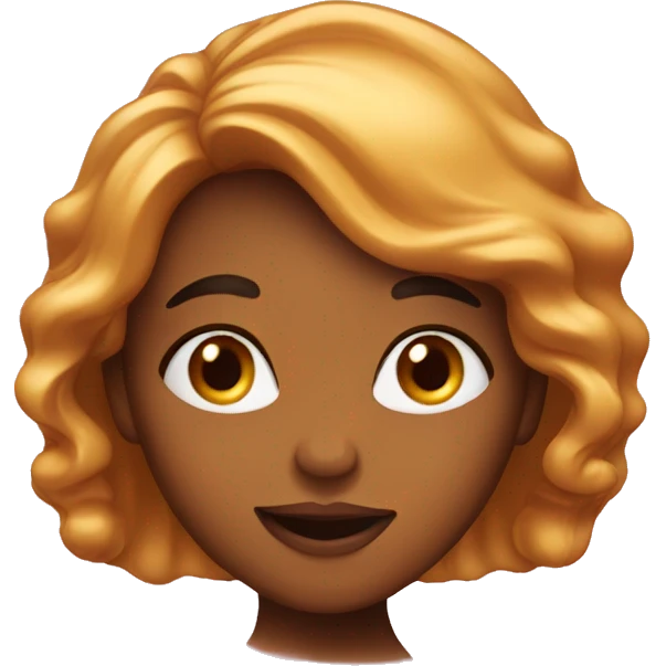 Caramel blushing woman emoji