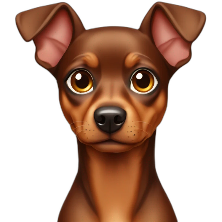 dog pinscher brown emoji