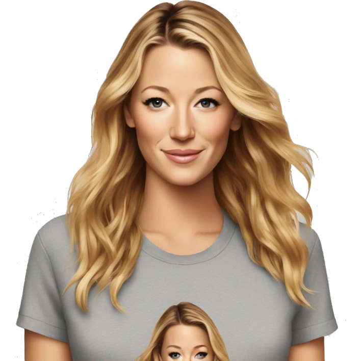 blake lively wearing tee emoji