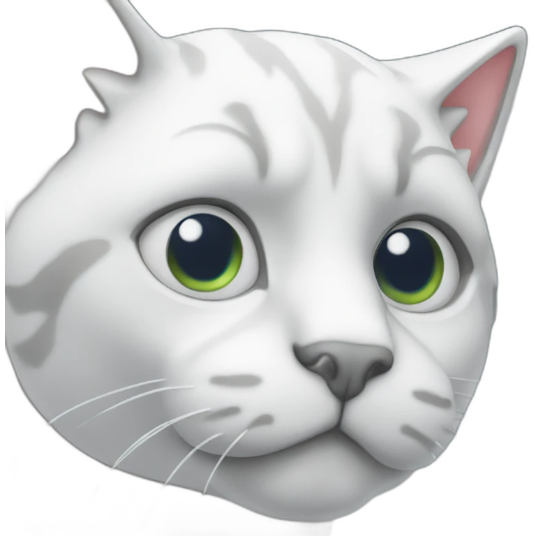 White marble cat statue emoji