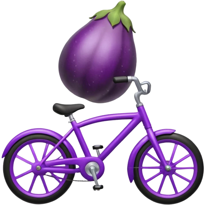 eggplant on a bike emoji