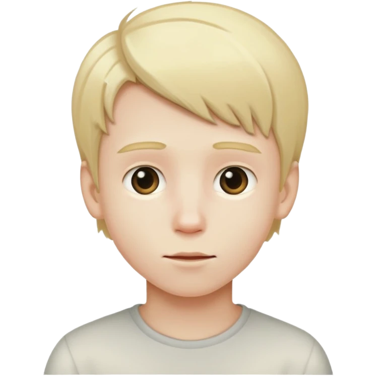 boy withblond hair and super white emoji