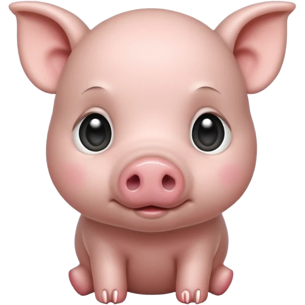 baby pig gray colored  emoji