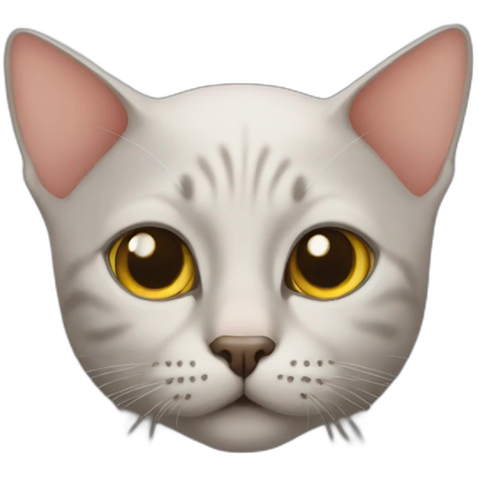 Bald cat emoji
