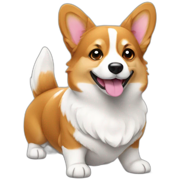 tri colour corgi emoji