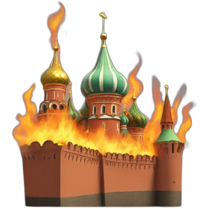 burning kremlin emoji