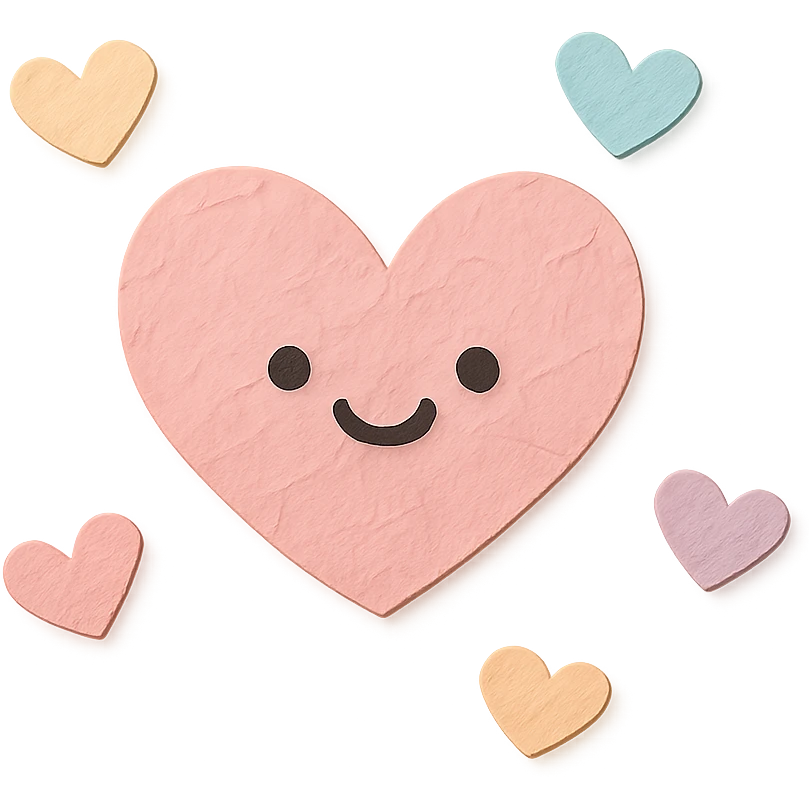 soft pastel kawaii mini heart scatter icon emoji