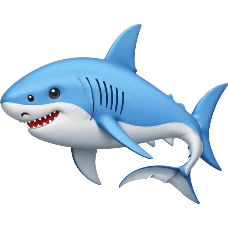 Un tiburón con tenis azules  emoji
