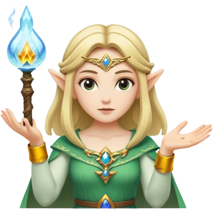 Zelda casting a magical spell emoji