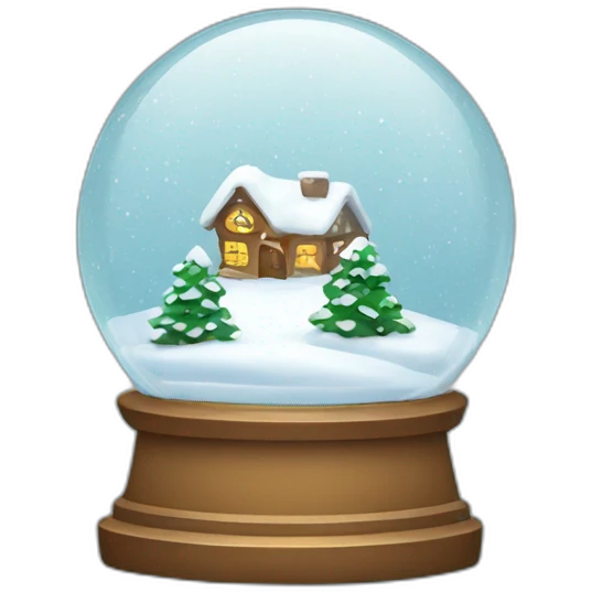 Christmas snow globe emoji