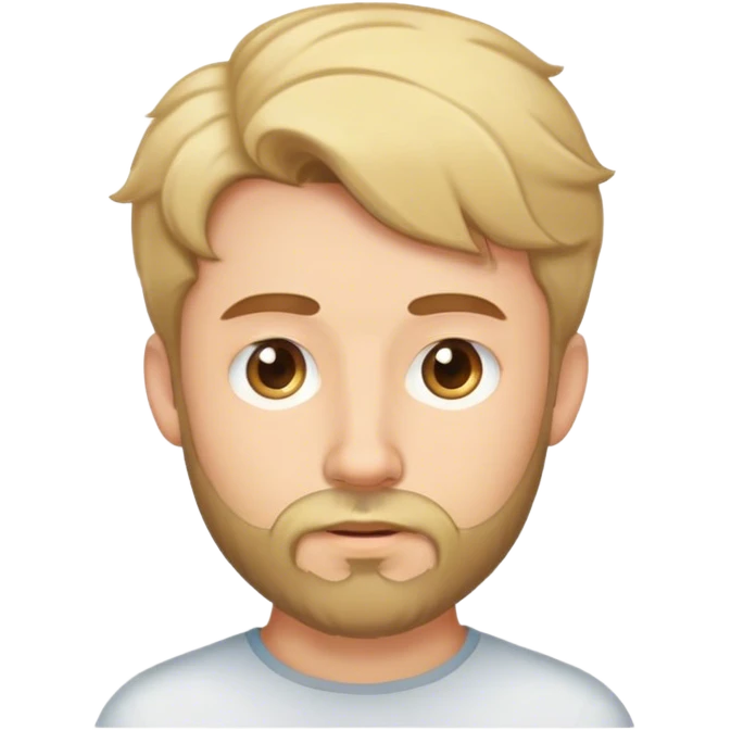 a man with a small beard under his nose with angeld hair emoji