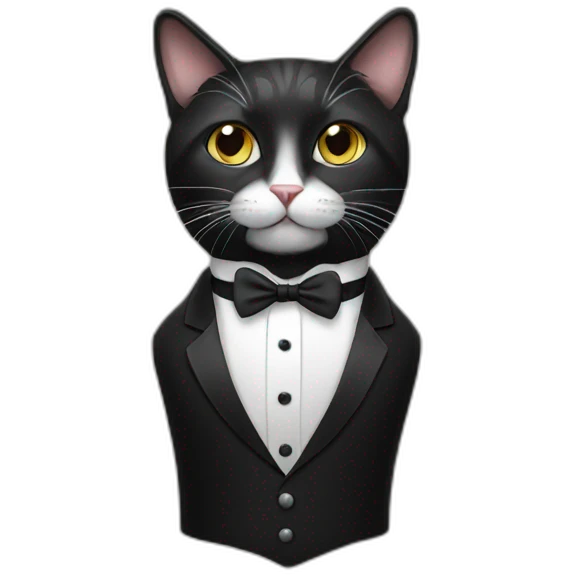 a cat in a tuxedo emoji