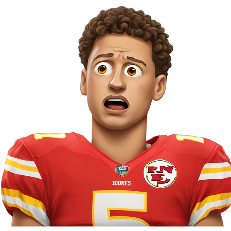 Patrick Mahomes crying to a referee  emoji