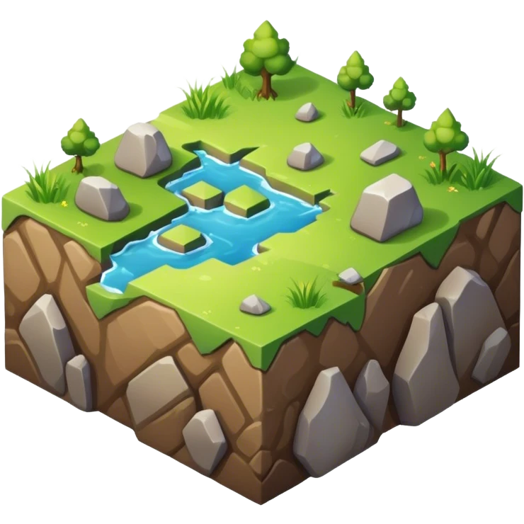 isometric terrain single land tile emoji