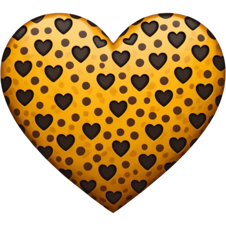 heart emoji with cheetah print  emoji