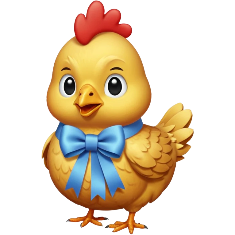 chicken tie up the ribbon emoji