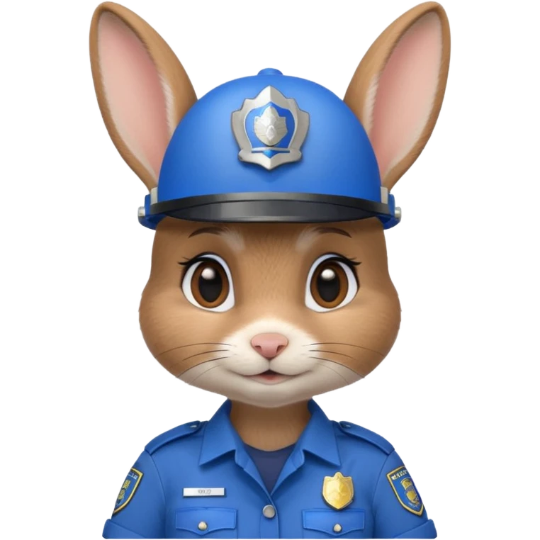 judy hopps, Rabbit police, blue uniform including helmet of uniform emoji
