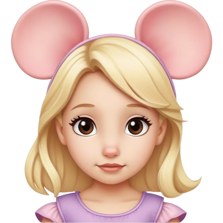 Little Blonde girl at Disney world  emoji