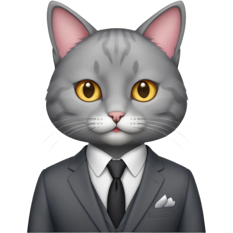 The cat went in a suit
 emoji