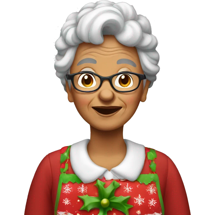 Grandma do Christmas sweets  emoji