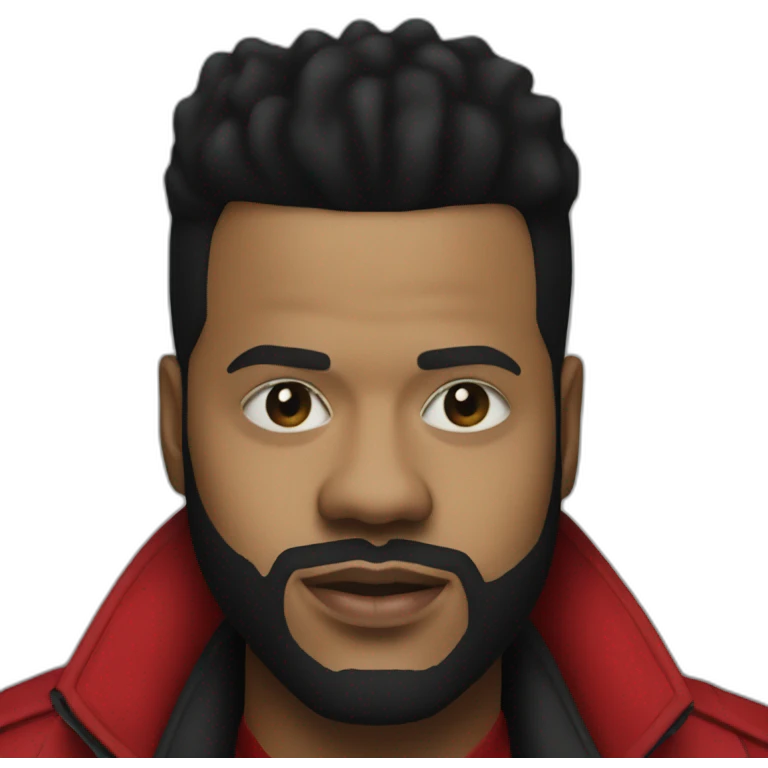 The weeknd with red jacket emoji
