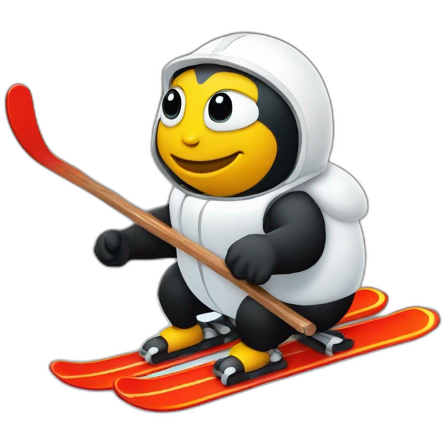 Coccinelle sur loutre qui fait du ski emoji