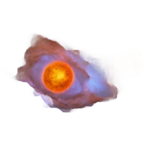 realistic nebula in cosmic space orange emoji