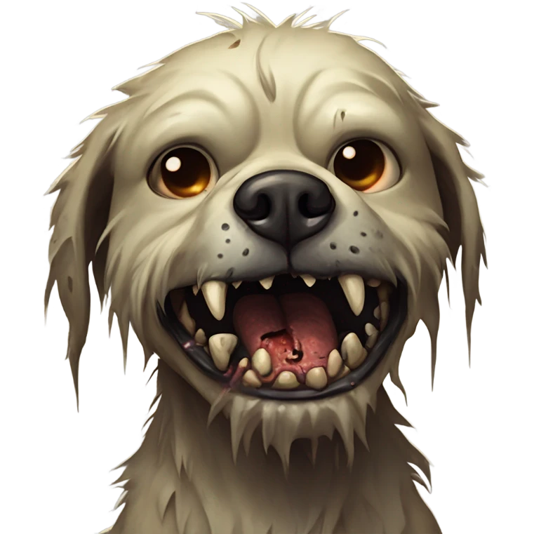 Dog zombie emoji