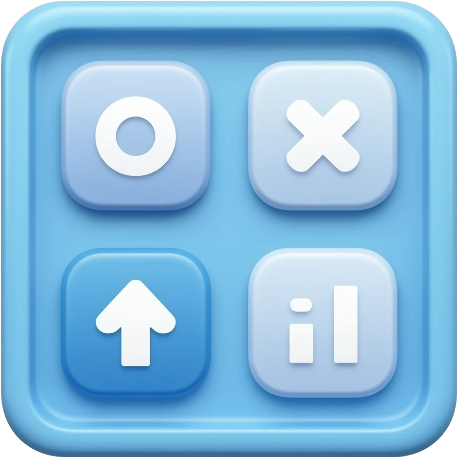 Kawaii Blue color two layer UI pop ups 2D render iPhone emoji png of a detailed Computer UI pop ups emoji