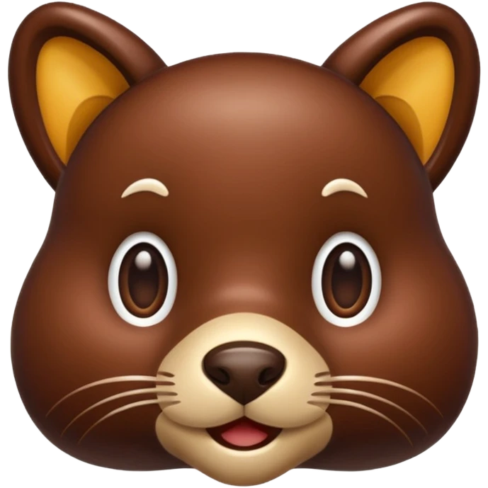 chocolate as an animal shape emoji