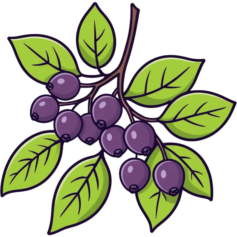 Elderberry bow emoji