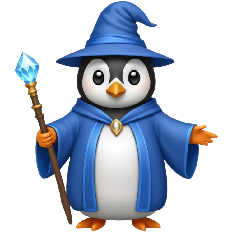 Penguin Wizard emoji