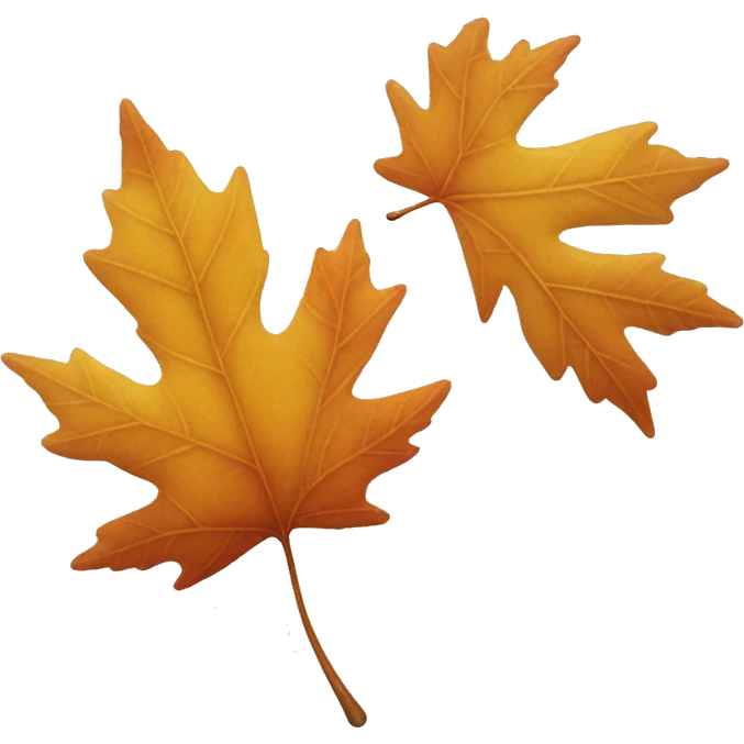 A beautiful autumn leaf falls from a tree emoji