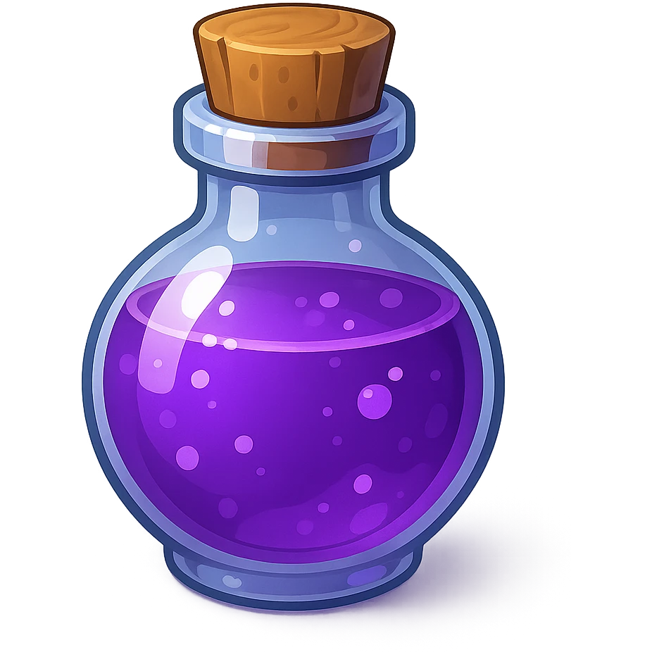 purple potion bottle emoji
