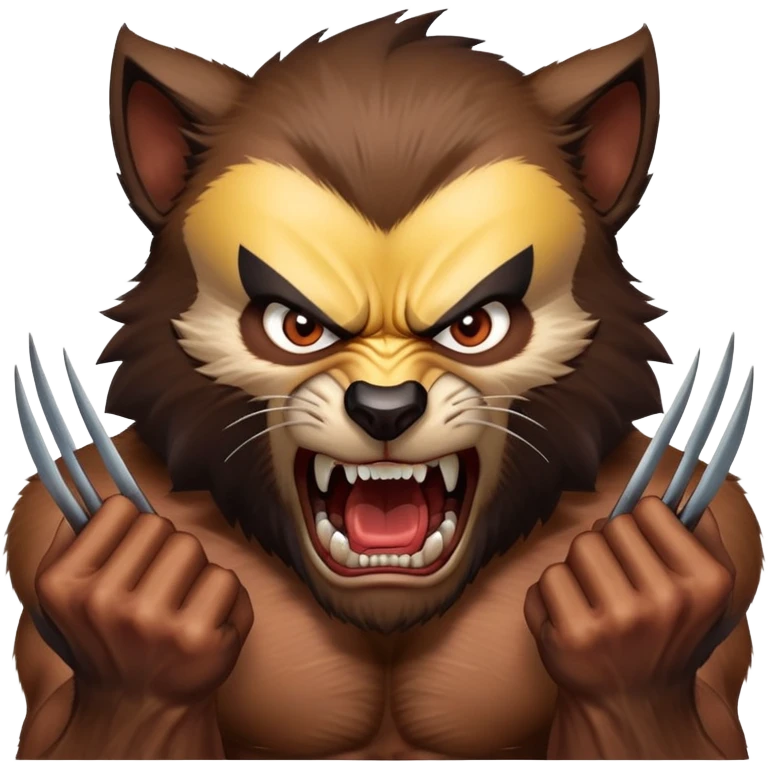 Angry wolverine from marvel emoji