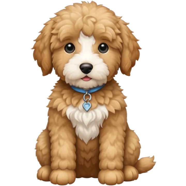 goldendoodle puppy sitting emoji