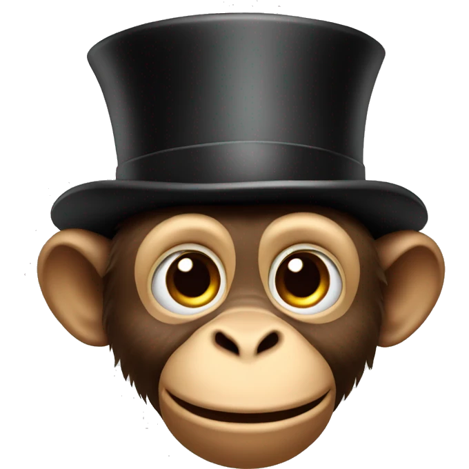 monkey with top hat emoji