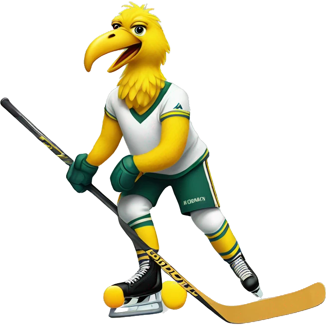Big bird playing hockey emoji