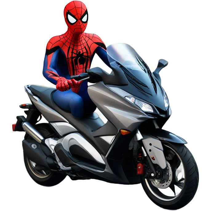 Spider-Man on yamaha tmax 2016 emoji