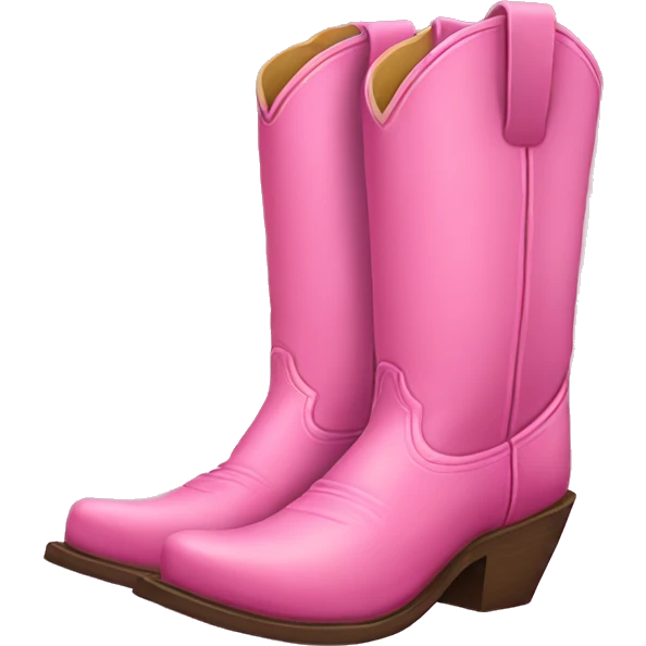 Pink cowgirl boots  emoji