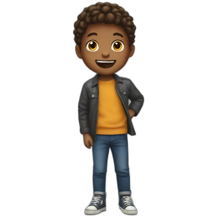 Little kid hitting the griddy emoji