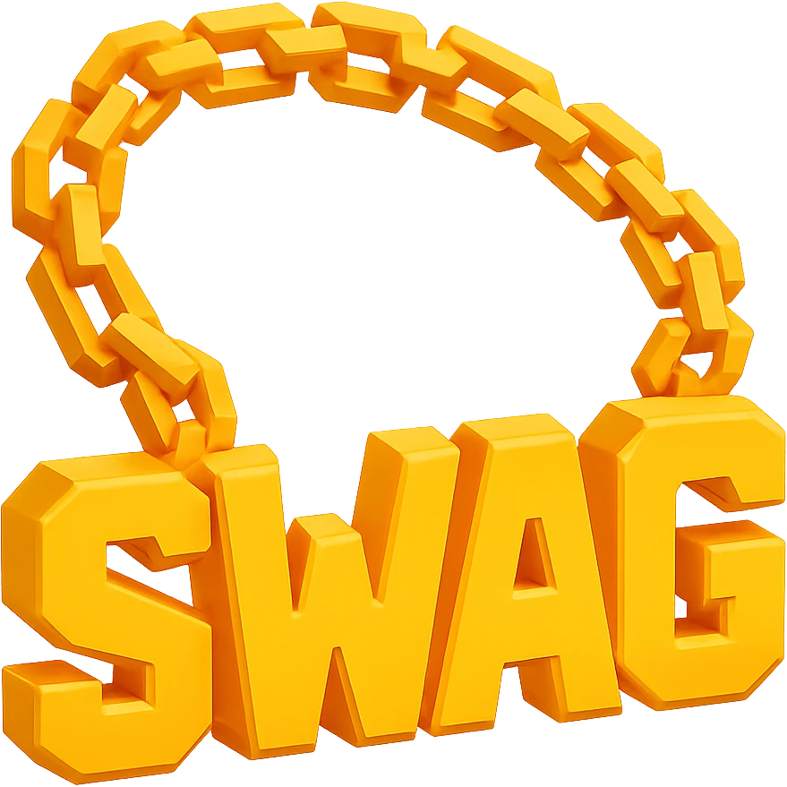 SWAG with golden chain emoji