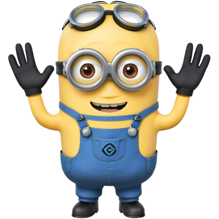 minion from despicable me, yellow character with blue overalls and goggles emoji